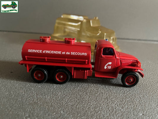 Voiture Miniature GMC Citerne Pompiers Solido au 1/50