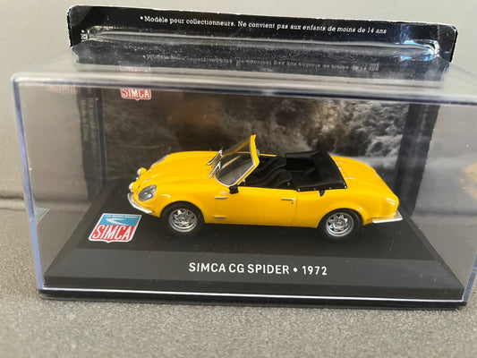 Voiture Miniature Simca CG Spider 1972 Altaya au 1/43