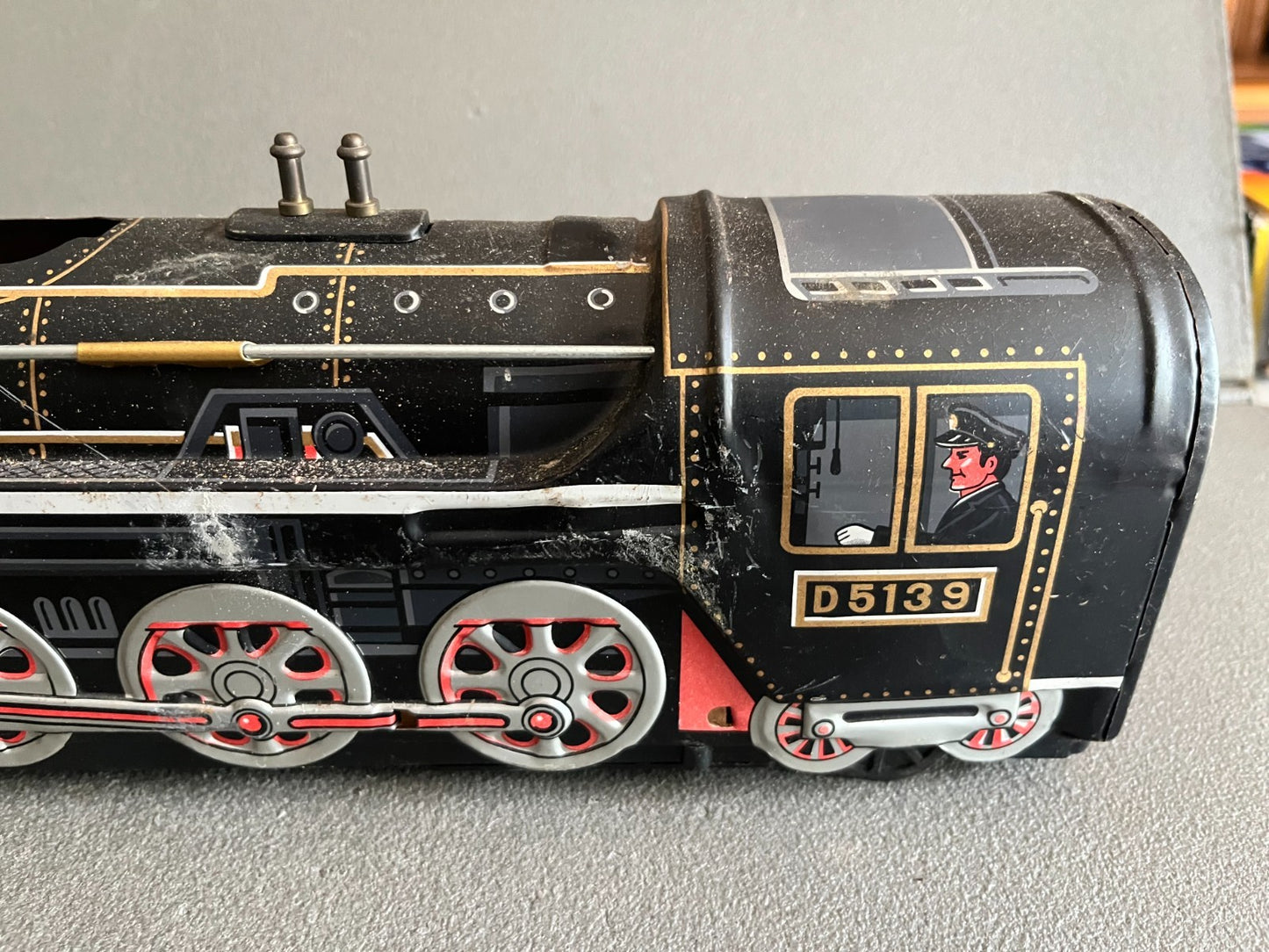 Jouet Ancien Tôle Train Locomotive Modern Toys D5139 Japan Incomplet