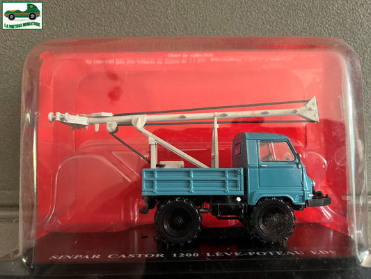 Voiture miniature Renault Sinpar Castor 1200 Leve Poteau EDF Hachette 1/43