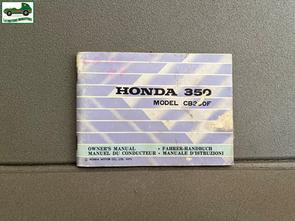 Ancien Dépliant Documentation Entretien Moto Honda 350 CB350F