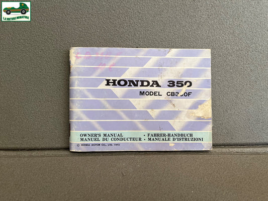 Ancien Dépliant Documentation Entretien Moto Honda 350 CB350F