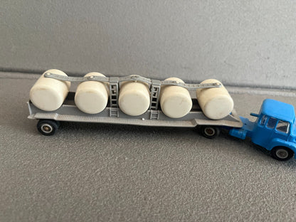 Ancienne Voiture Miniature Plastique Camion Semi  Unic Remorque Norev 1/86
