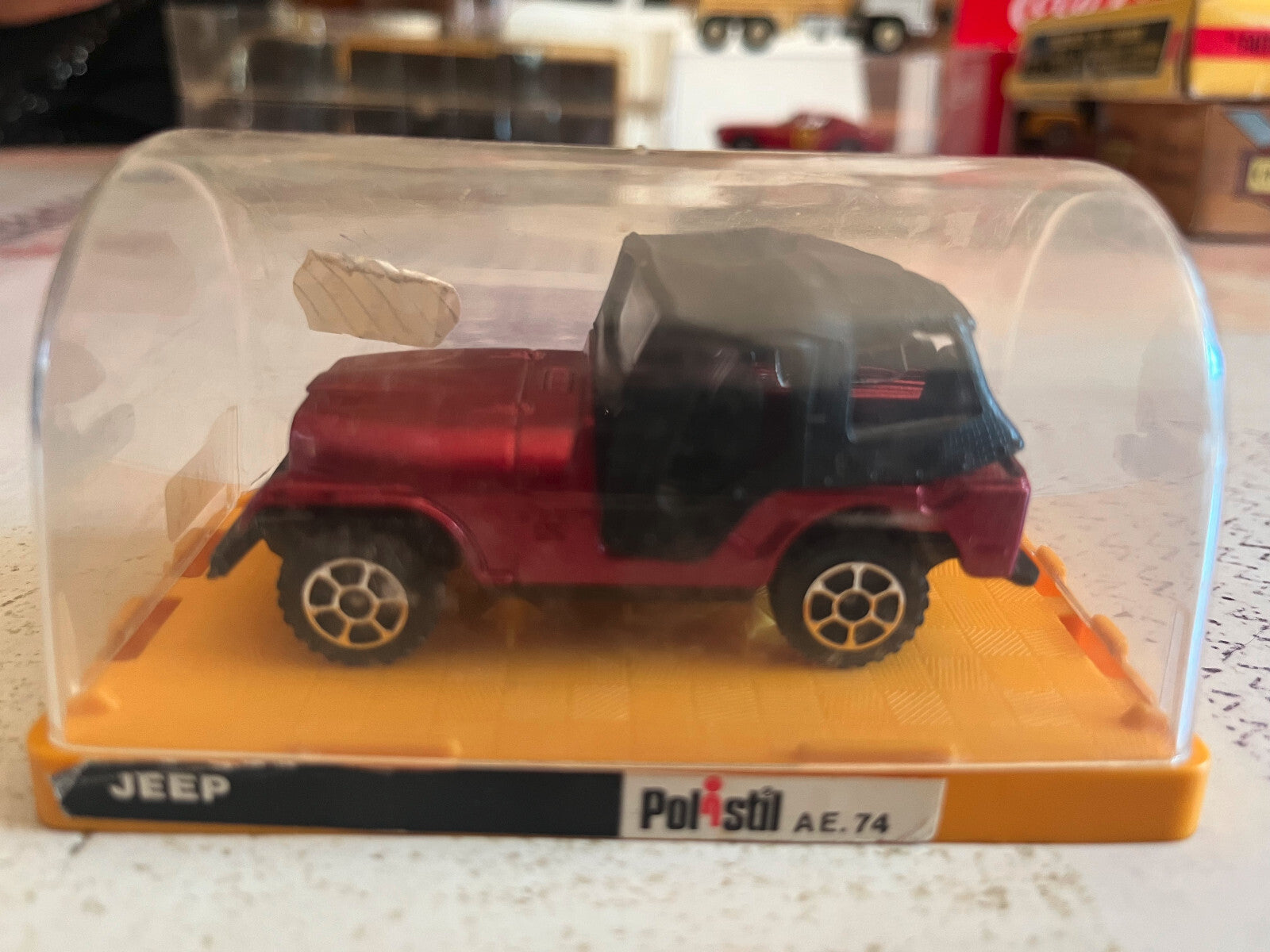 Ancienne Voiture Miniature Jeep Polistil AE.74 Epave