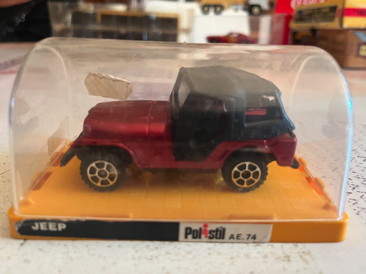 Ancienne Voiture Miniature Jeep Polistil AE.74 Epave