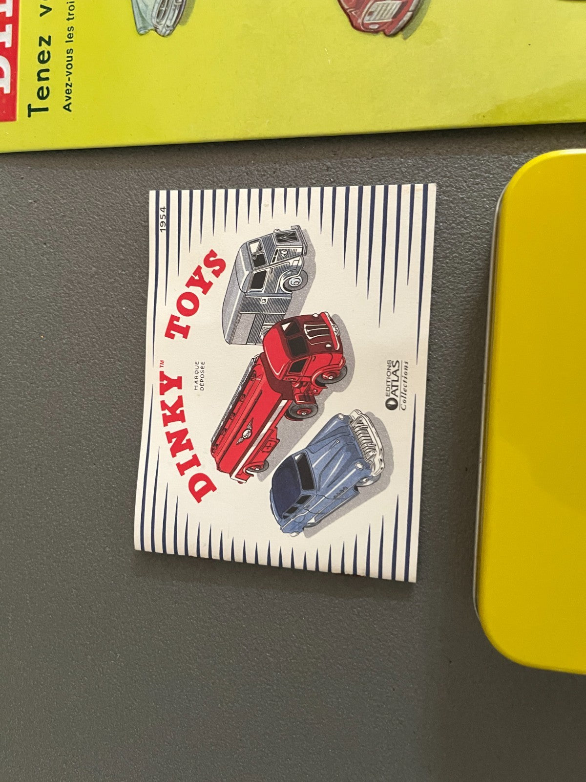 Voiture Miniature Lot Catalogue Plaque Metal Boite Dinky Toys Edition Atlas