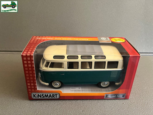 Voiture miniature Volkswagen Combi Samba Bus Kinsmart au 1/24