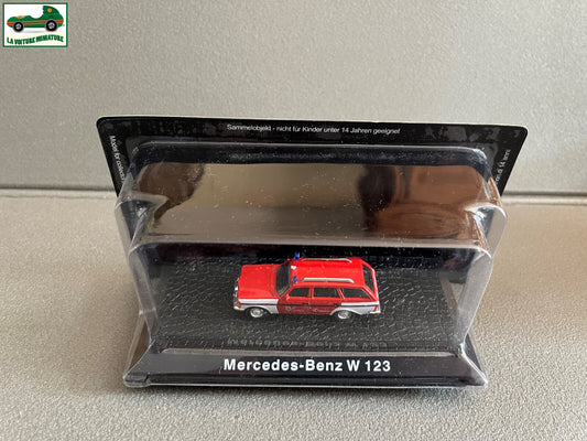 Miniature Voiture Camion de Pompiers Mercedes Benz W 123 DeAgostini au 1/72