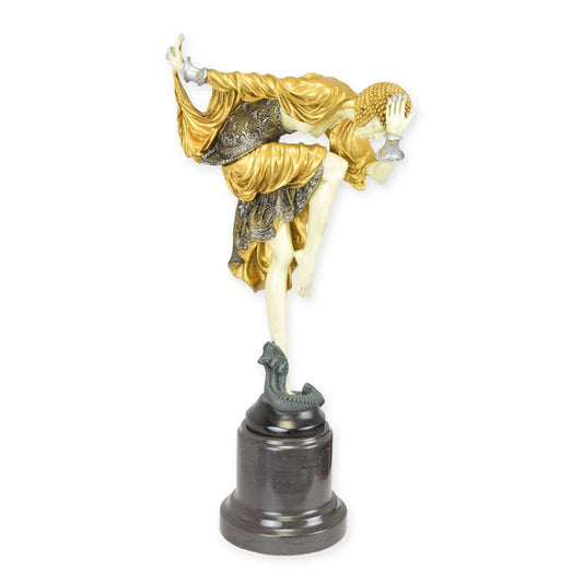 STATUE MODERNE SCULPTURE BRONZE DE LA DANSEUSE ANKARA
