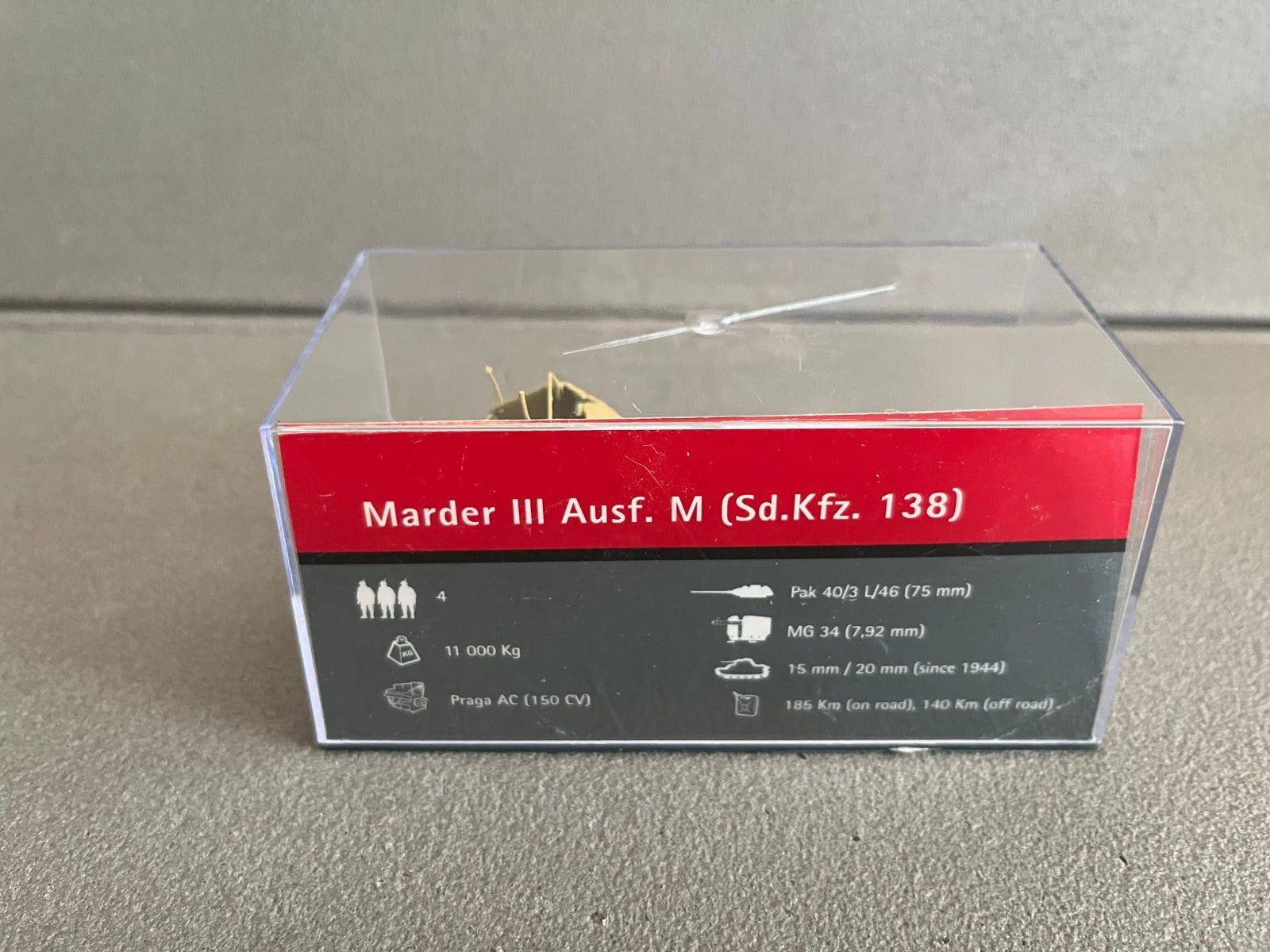 Miniature Militaire Char Tank Blindé Marder III Ausf. M Altaya 1/72
