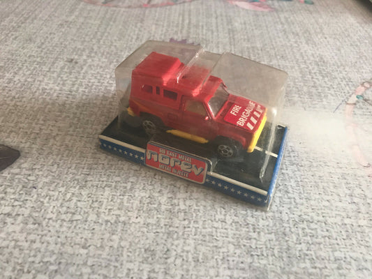 Ancienne Voiture Norev Miniatures 4x4 Fire Brigade Type Majorette 1/64 Minijet