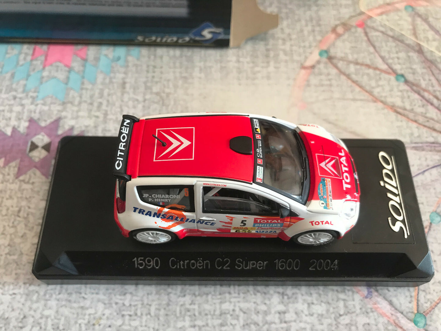 Voiture miniature Rallye 1590 Citroen C2 Super 1600 2004 Solido 1/43