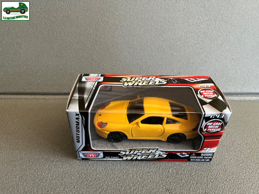 Voiture miniature Porsche 911 Carrera yellow Motor Max 1/43