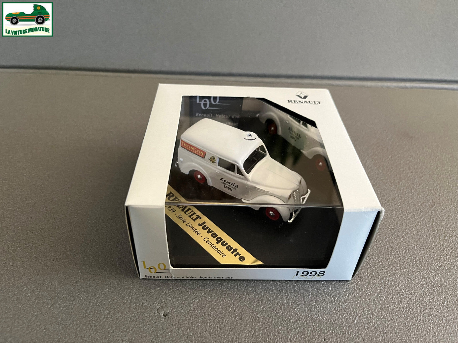 Voiture Miniature Renault Juvaquatre Thomson Centenaire Eligor au 1/43