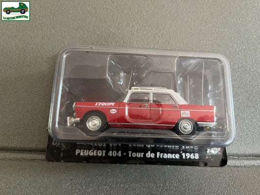 Voiture Miniature Peugeot 404 Tour de France 1968 Vélo Norev 1/43
