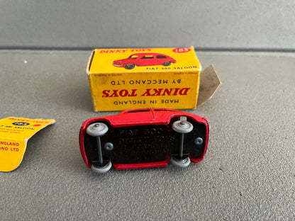 Ancienne Miniature Voiture Fiat 600 Saloon Dinky Toys England 183 Boite Meccano