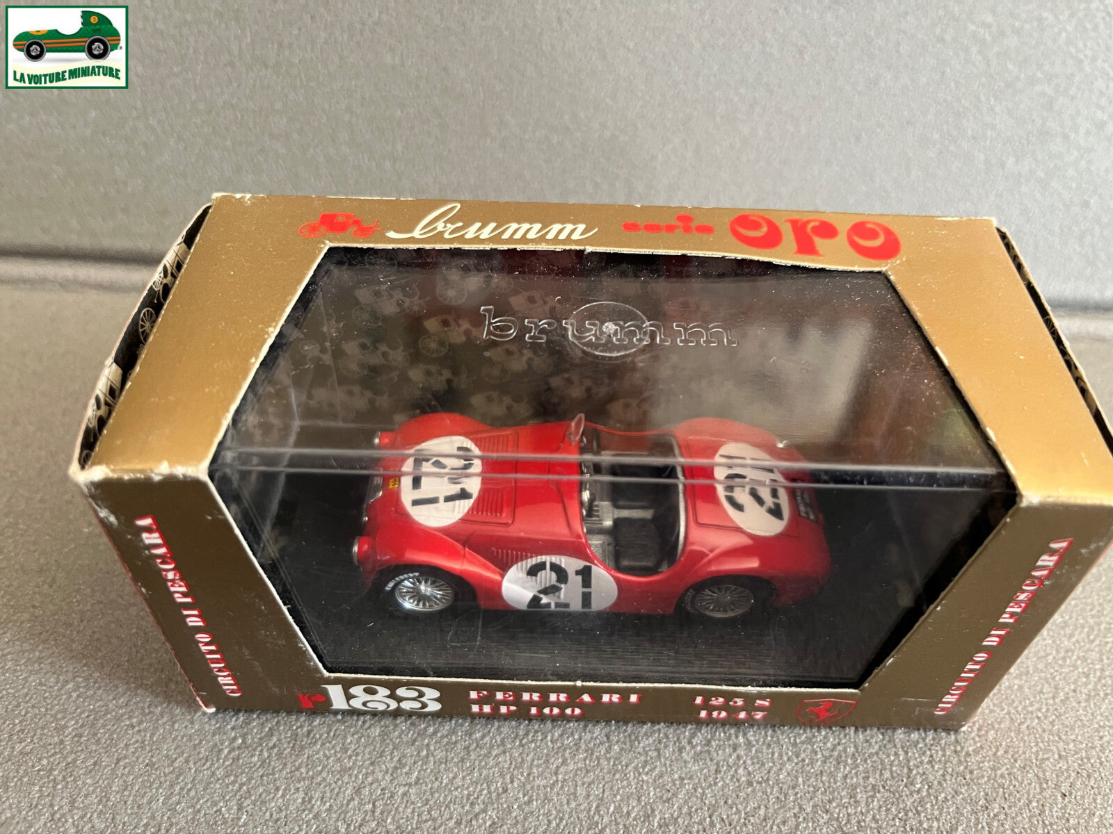 Voiture miniature Ferrari 125S Pescara 1947 Brumm au 1/43