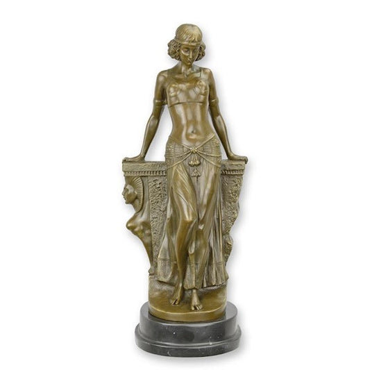 Statue Sculpture Bronze Art Déco Nouveau Danseur Egyptien BX-35 Moderne