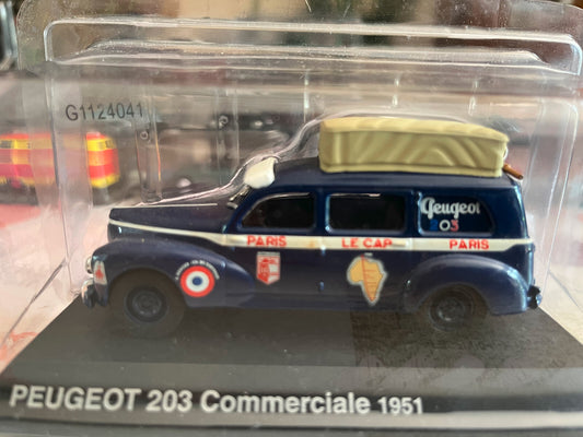 Voiture miniature Peugeot 203 Commerciale 1951 Norev Hachette au 1/43