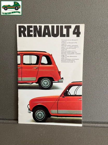 Ancien Dépliant Brochure Documentation Automobile Renault 4