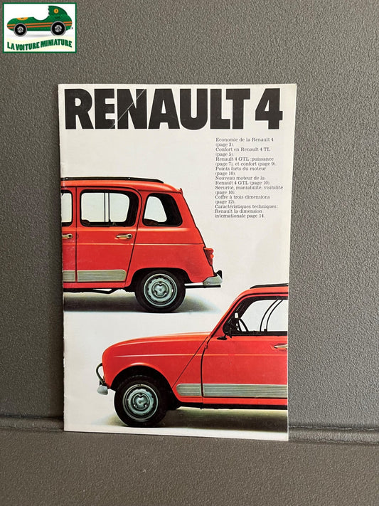 Ancien Dépliant Brochure Documentation Automobile Renault 4
