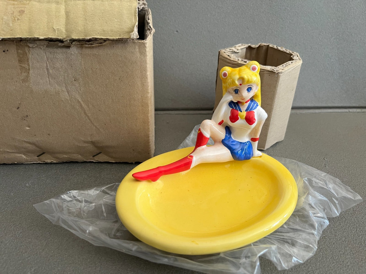 Rare Porte-savon Vide Poche Sailor Moon Céramique 1992 Anime Manga Collection
