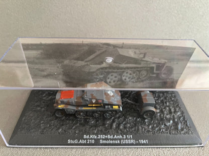 Miniature Militaire Char Tank Blindé Sd.Kfz.252 + Sd.Anh.3 1/1 1941 Altaya 1/72