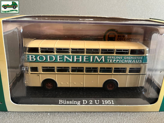 Voiture miniature Bussing D 2 U 1951 Autocar Autobus Bus Collection Atlas 1/72
