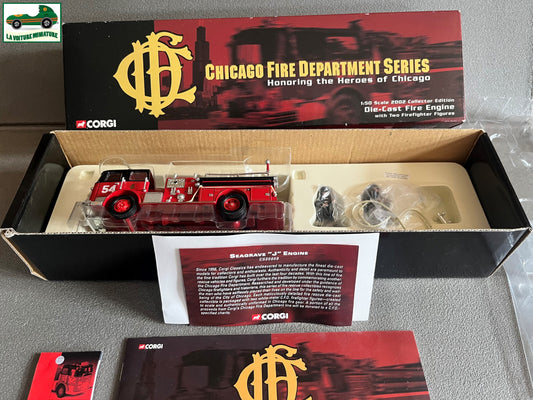Voiture miniature Camion Pompiers Seagrave J Engine Corgi Heroes 1/50