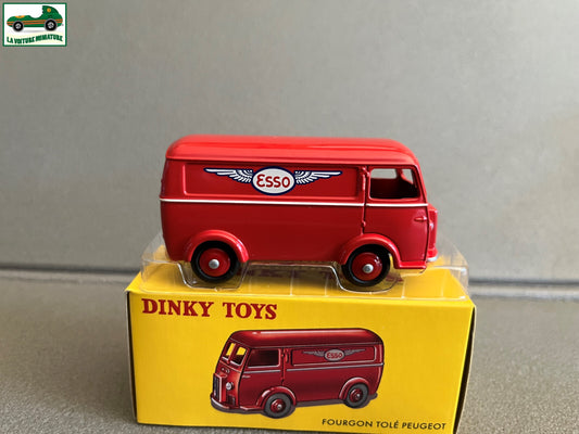 Voiture miniature Fourgon Tolé Peugeot Esso 25 BR Deagostini Dinky Toys 1/43