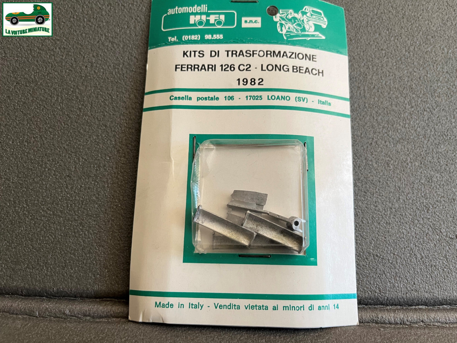 Voiture Miniature Kit Transformation Ferrari 126 C2 Long Beach 1982 HI-FI  1/43