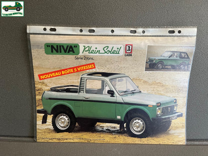Ancien Dépliant Brochure Documentation Automobile Lada Niva Plein Soleil