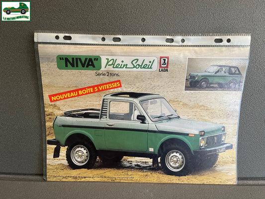 Ancien Dépliant Brochure Documentation Automobile Lada Niva Plein Soleil