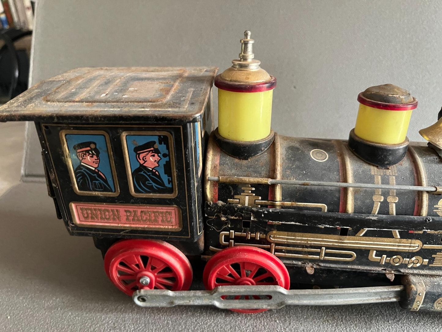 Jouet Ancien Tôle Train Locomotive Modern Toys Union Pacific Japan