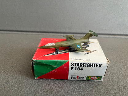 Ancien Avion miniature Militaire Starfighter F 104 Club 33 Polistil 1976