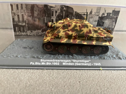 Miniature Militaire Char Tank Blindé Sturmmoserwagen Sturmtiger Altaya 1/72