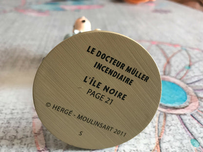 Figurine Tintin Le Docteur Muller Incendiaire L'île Noire Page 21 Hergé Résine