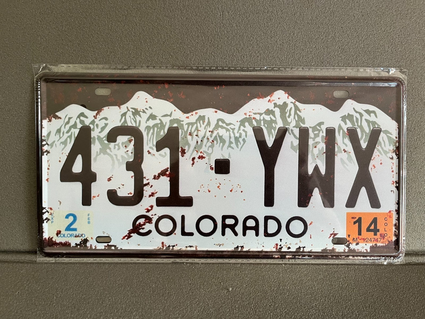 Plaque Métal Voiture Automobile Américaine Immatriculation Colorado 15 x 30 cm