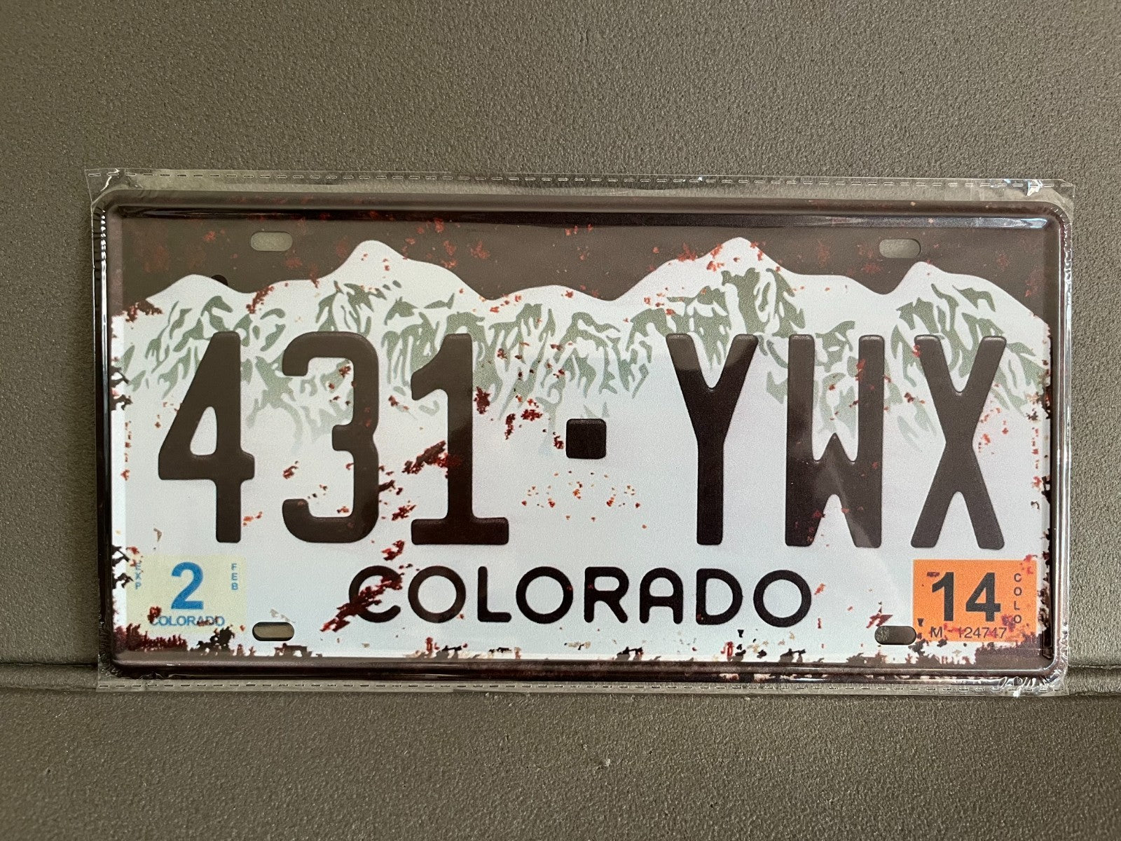 Plaque Métal Voiture Automobile Américaine Immatriculation Colorado 15 x 30 cm