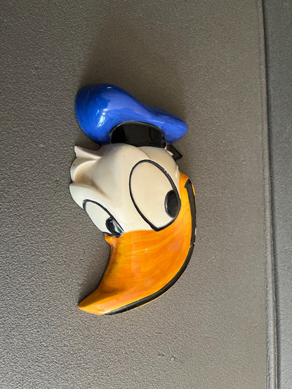 Rare Ancien Tête Céramique Murale 1960 Walt Disney Productions Donald Duck 16cm
