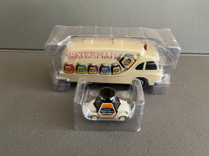 Miniature Camion Ford Cargo + Voiture Rovin Waterman Hachette Tour France 1/43
