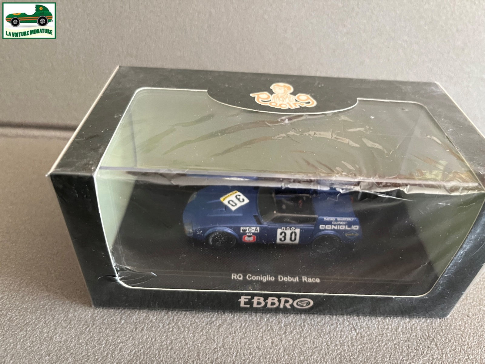Voiture Miniature RQ Coniglio Debut Race Ebbro au 1/43