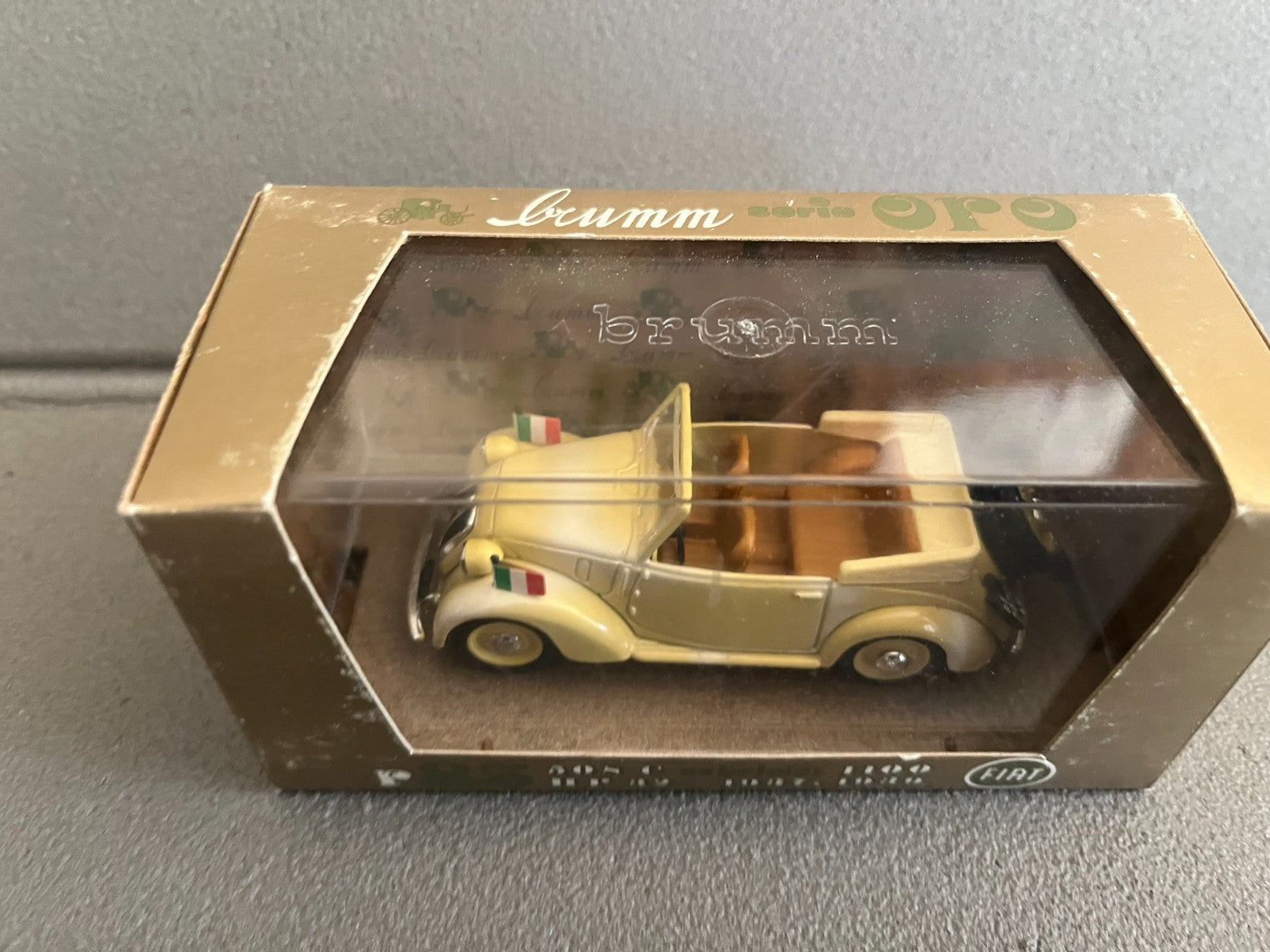 Voiture Miniature Fiat 508 C Cabriolet 1100 Brumm Italy au 1/43