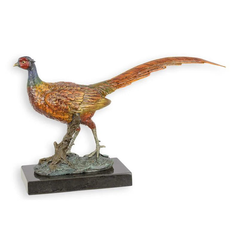 STATUE MODERNE SCULPTURE BRONZE FAISAN