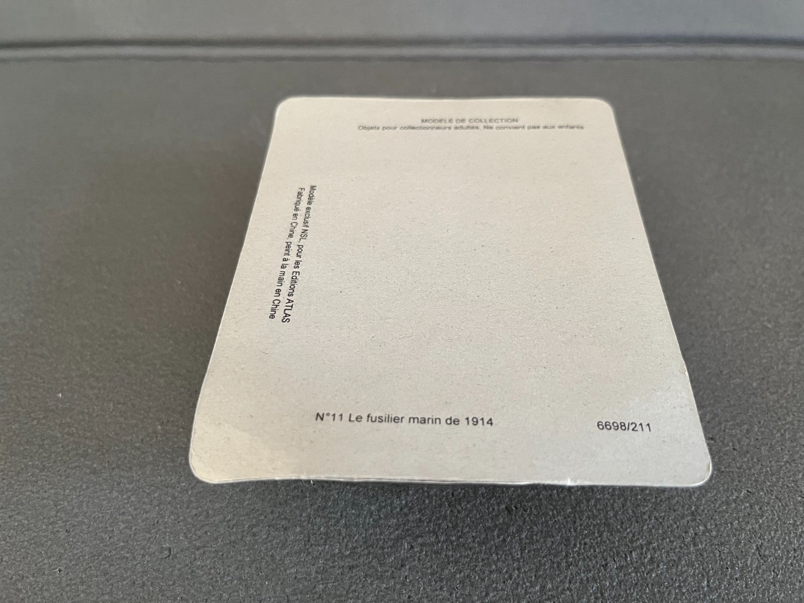 Soldat Plomb Guerre 1914 1918 NSL Editions Atlas Fusilier Marin N°11