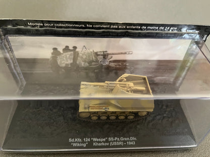 Miniature Militaire Char Tank Blindé Sd.Kfz. 124 Wespe USSR 1943 Altaya 1/72