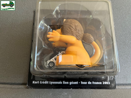 Voiture Miniature Kart Crédit Lyonnais Lion Tour de France 2003 Vélo Norev 1/43