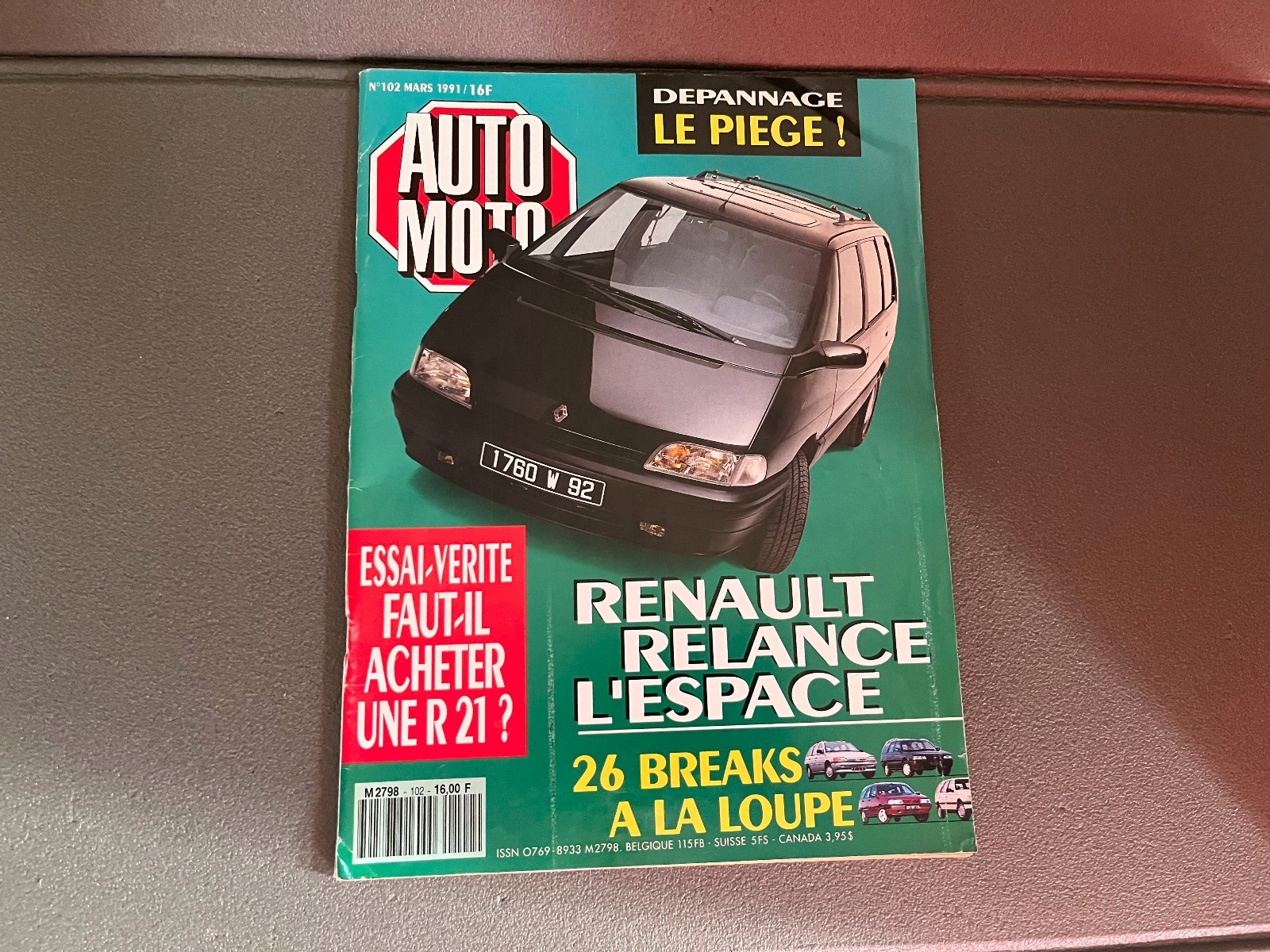 Livre Revue Voiture Automobile AutoMoto N°102