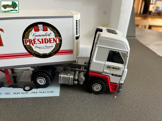 Camion Semi Remorque Renault R350 Camembert Président Besnier Eligor LBS au 1/43