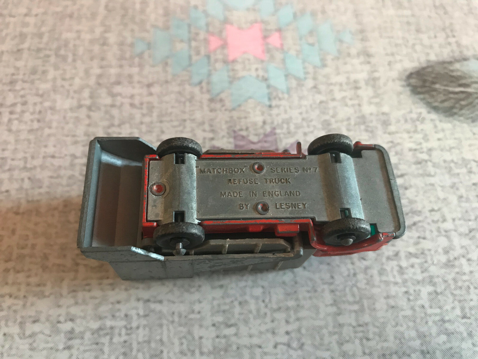 Voiture Miniature Camion Poubelle Lesney Refuse Truck N°7 England Matchbox